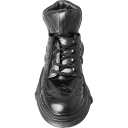 Black Leather Ankle Casual Boots