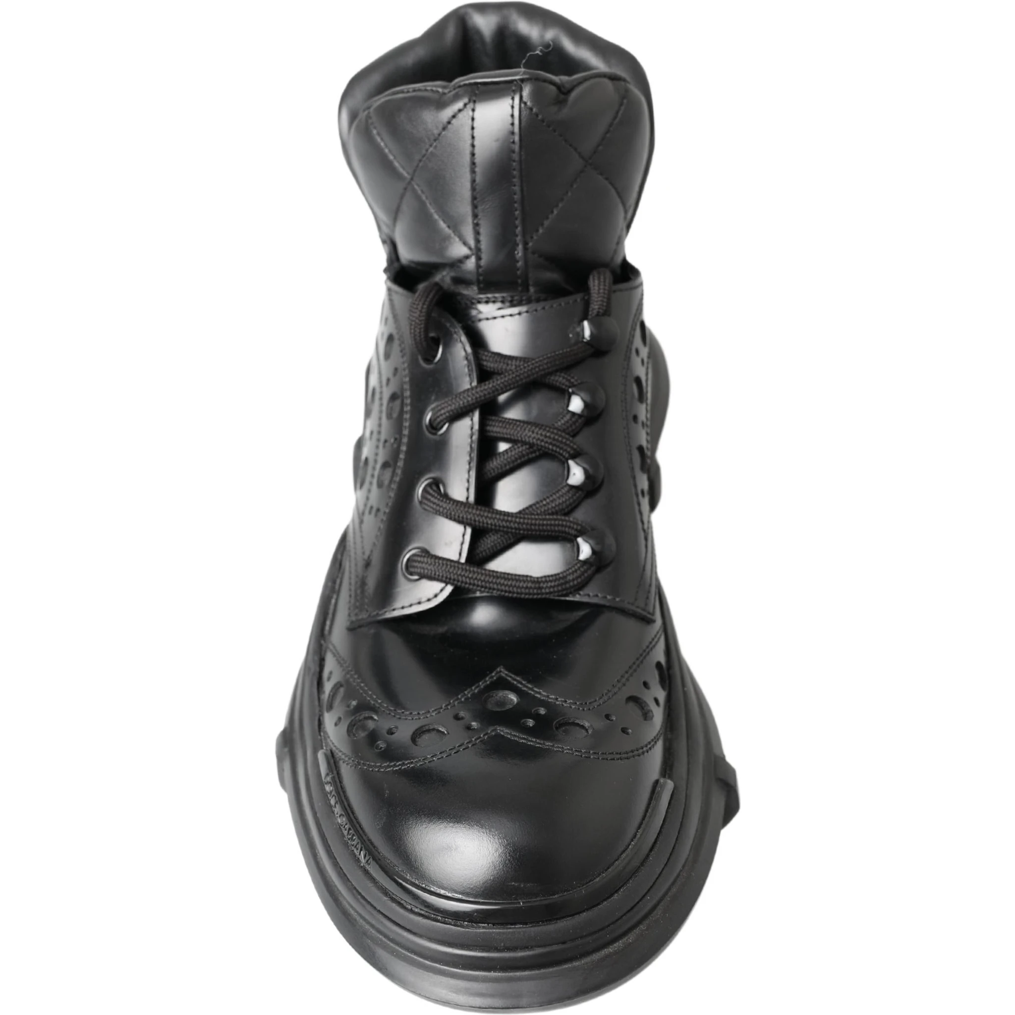 Black Leather Ankle Casual Boots
