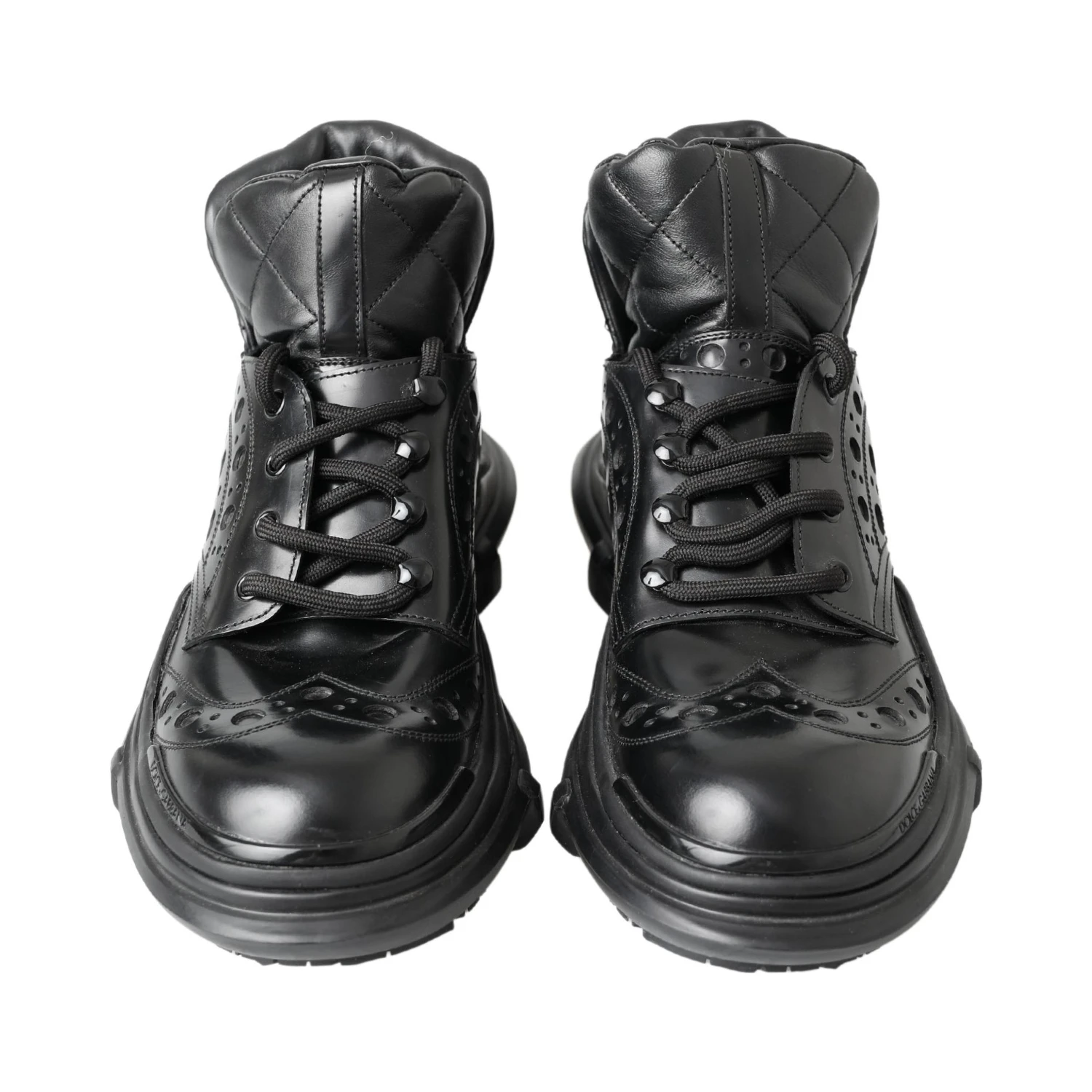 Black Leather Ankle Casual Boots