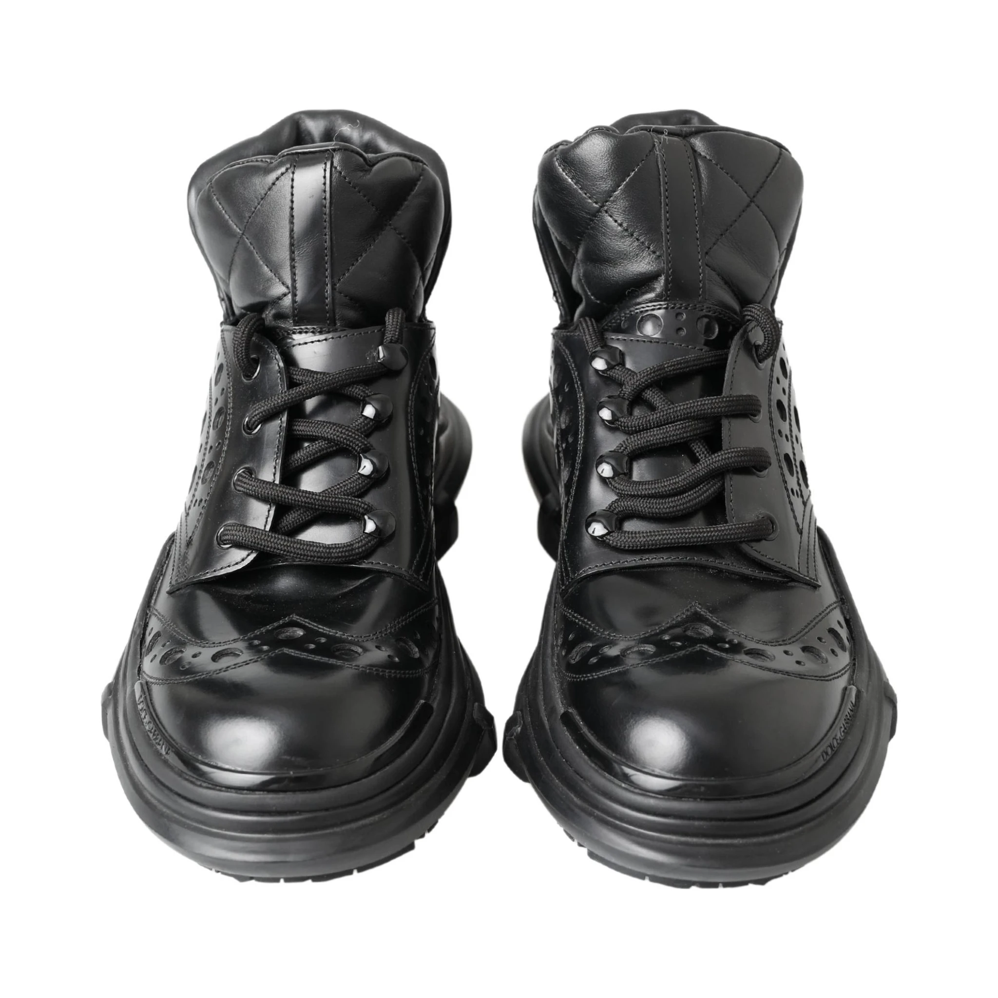 Black Leather Ankle Casual Boots