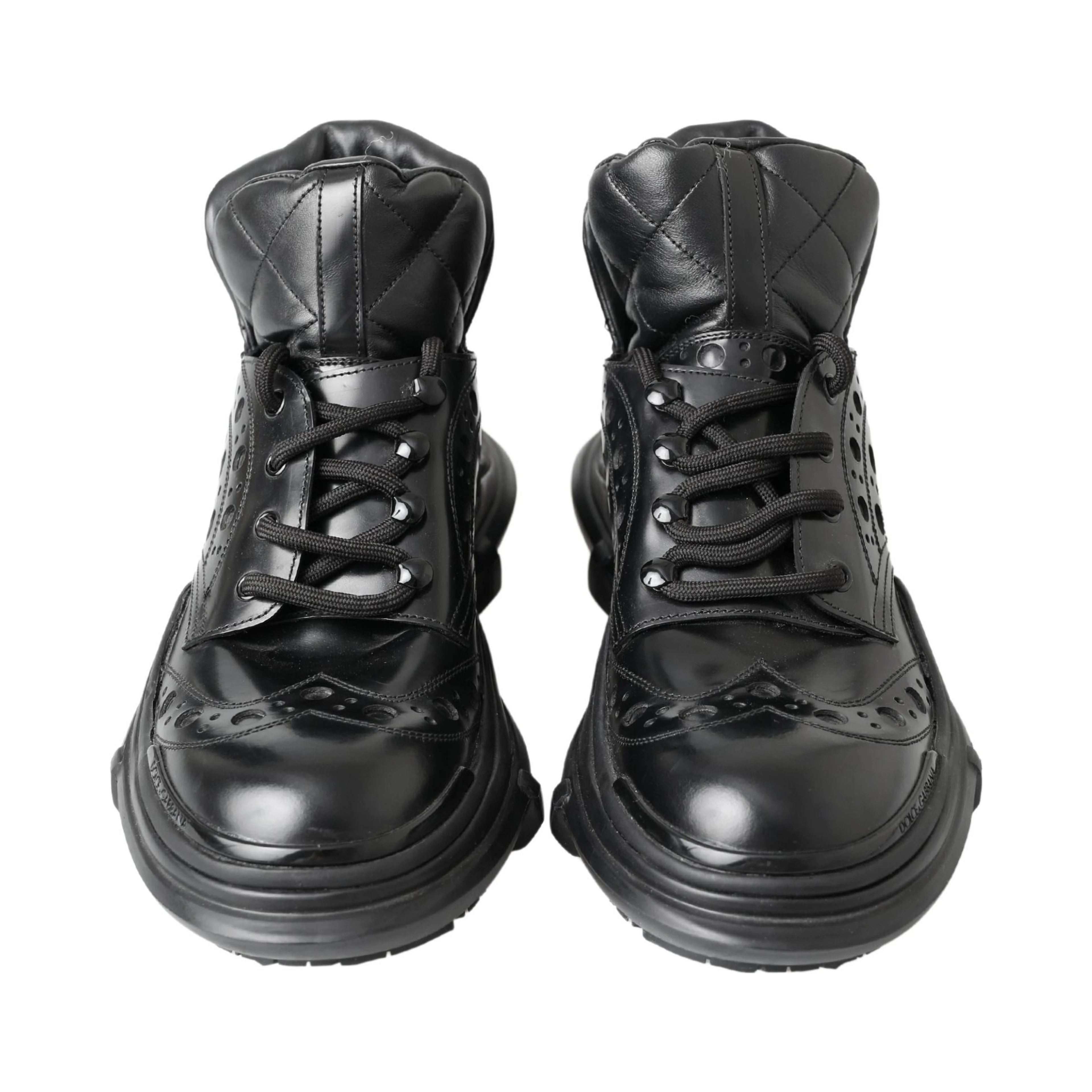 Black Leather Ankle Casual Boots