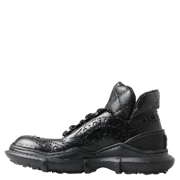 Black Leather Ankle Casual Boots