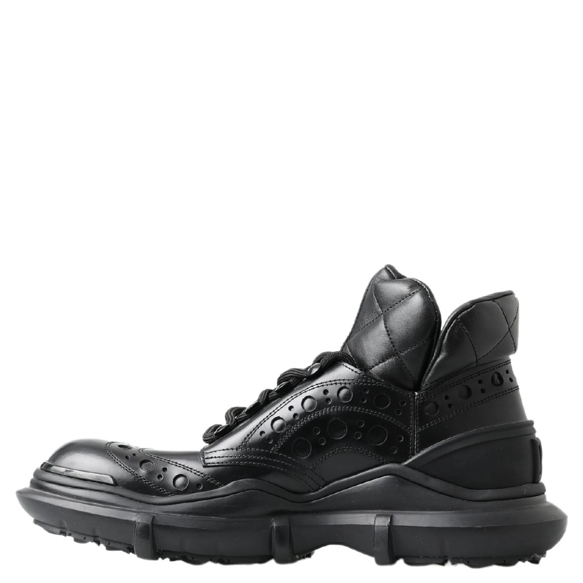 Black Leather Ankle Casual Boots