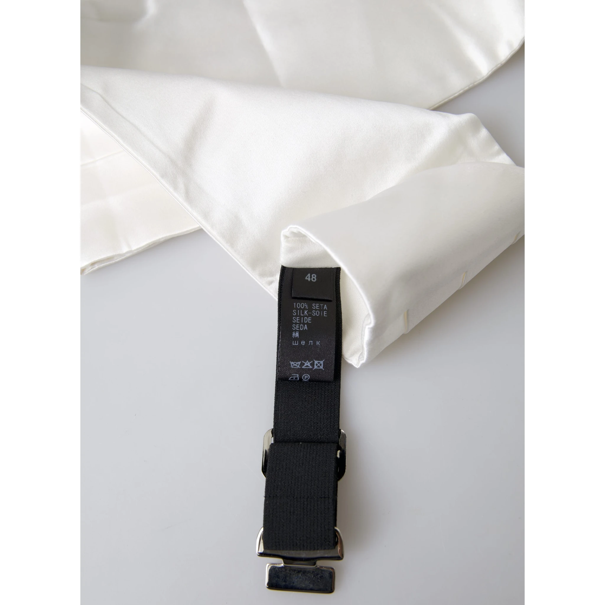 White Men Wide Waist Silk Belt Cummerbund