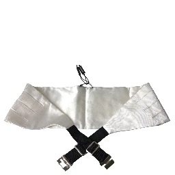 White Men Wide Waist Silk Belt Cummerbund