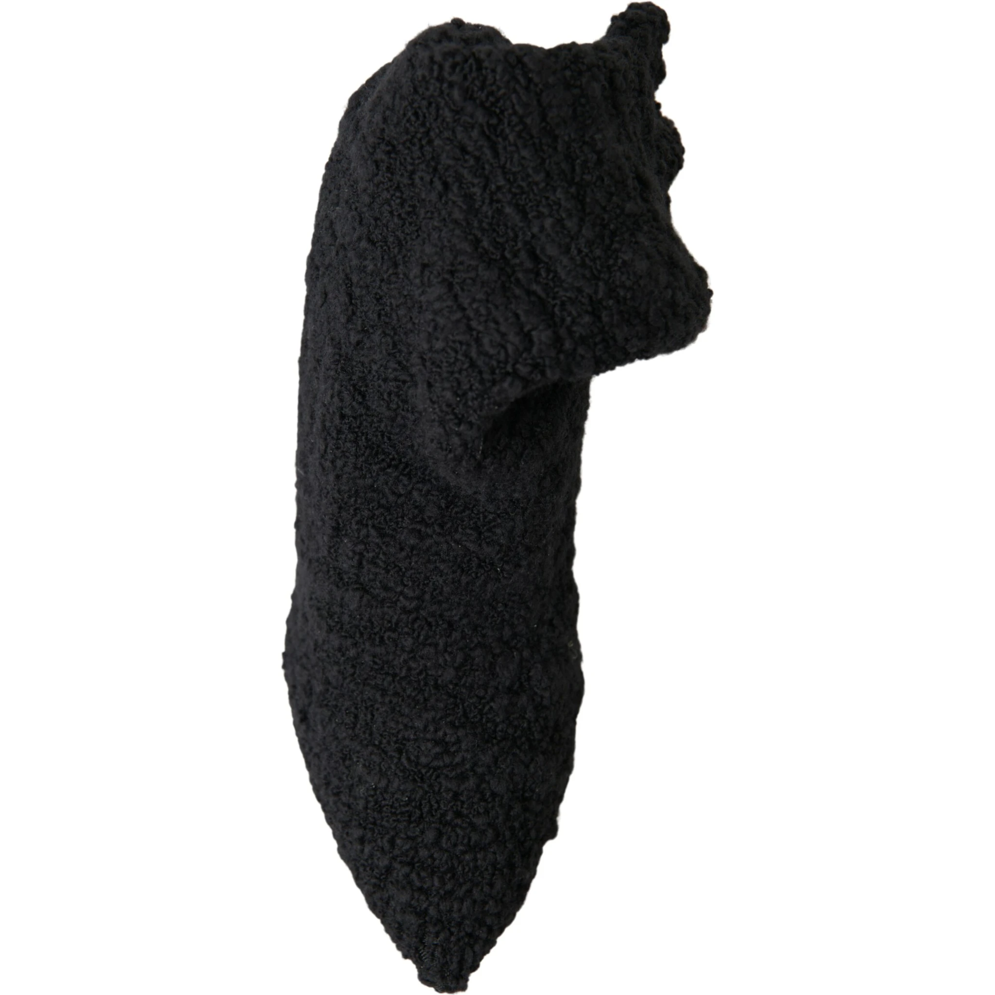 Black Stiletto Heels Mid Calf Boots