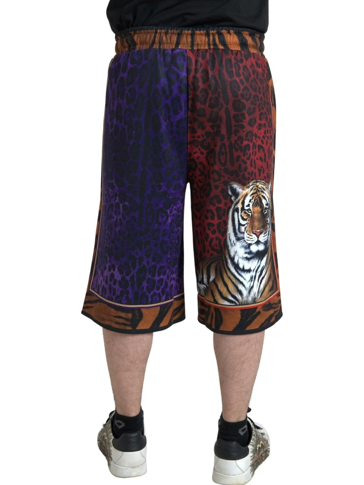 Multicolor Tiger Print Men Bermuda Shorts alternative