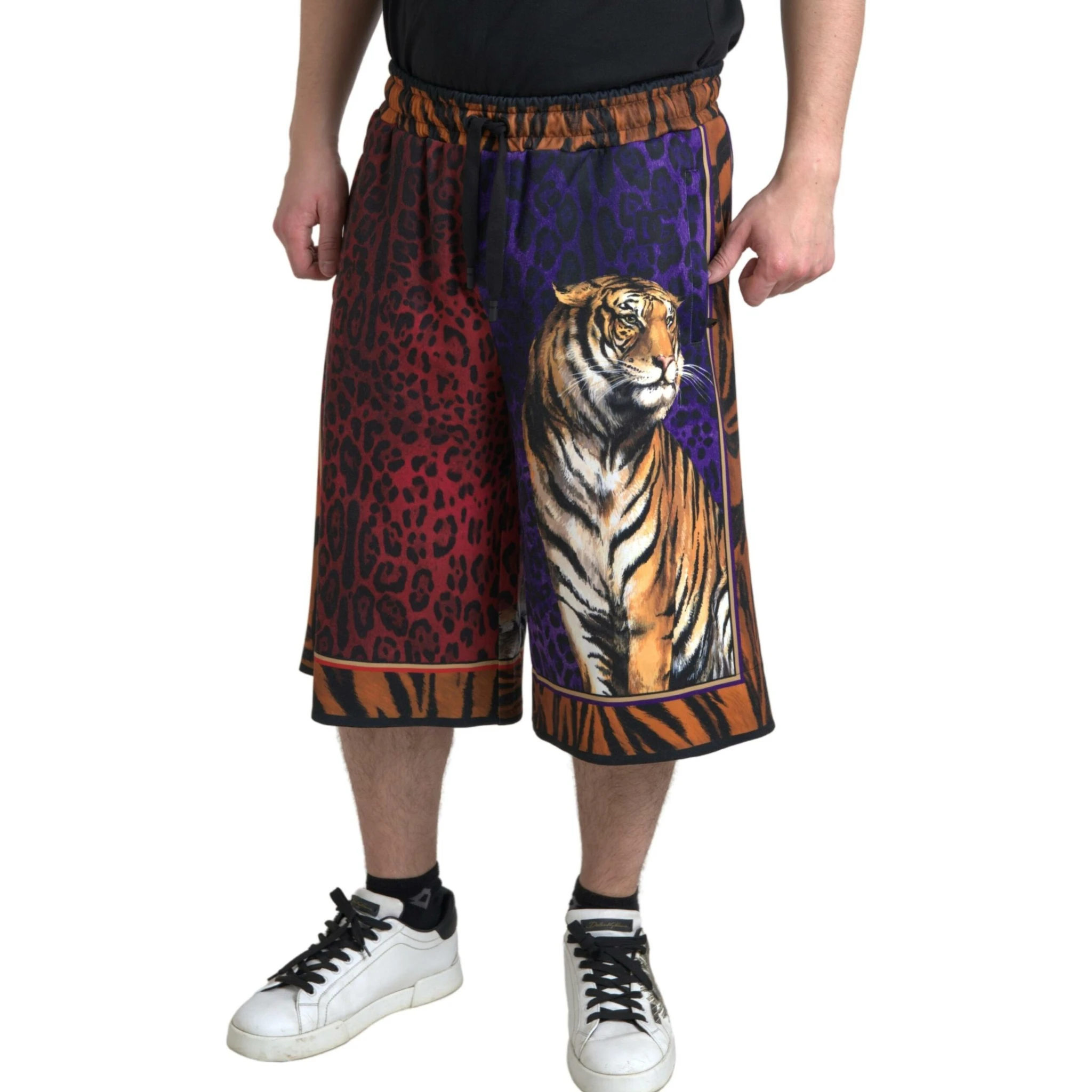 Multicolor Tiger Print Men Bermuda Shorts