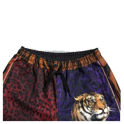 Multicolor Tiger Print Men Bermuda Shorts