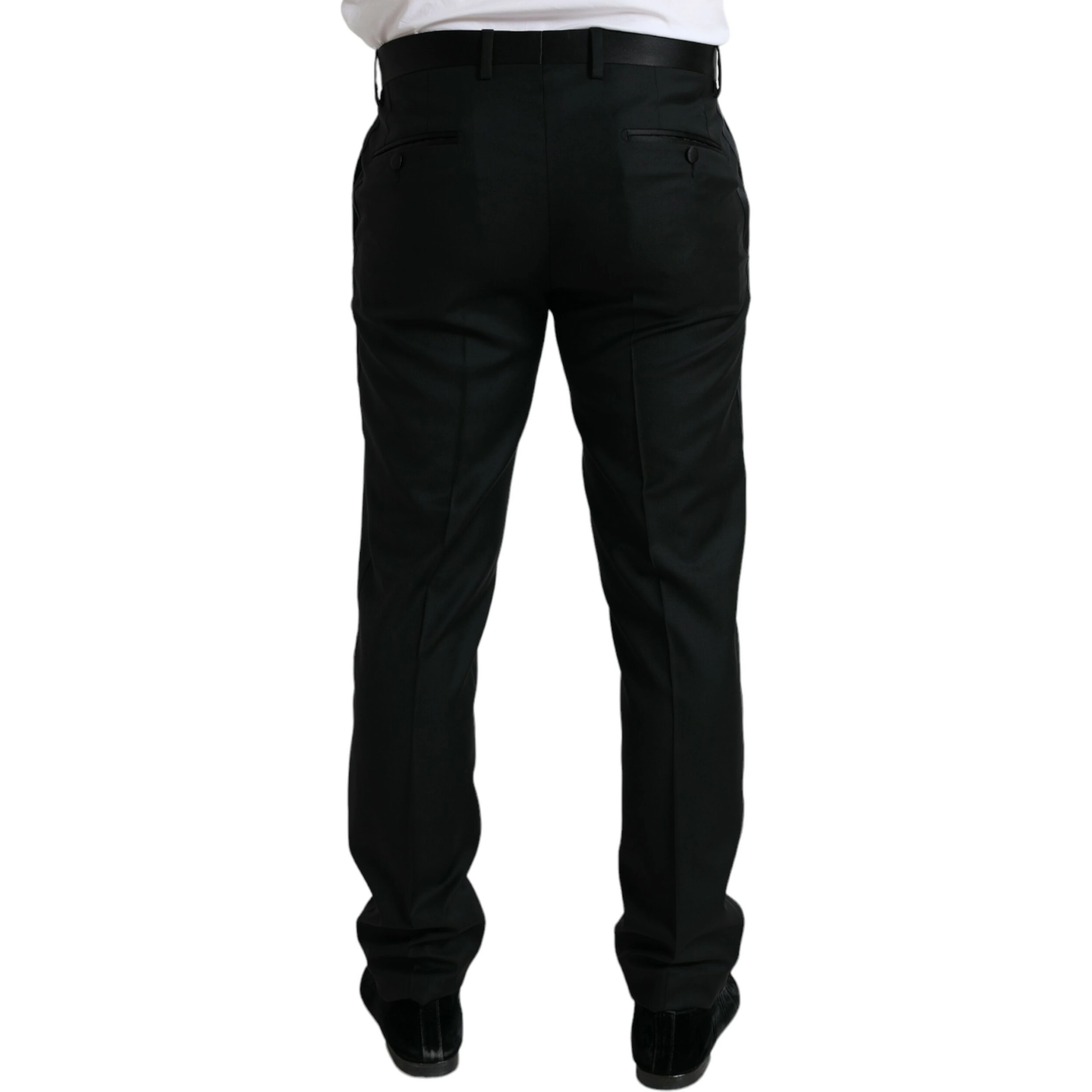 Black Wool Slim Fit Formal Trouser Dress Pants