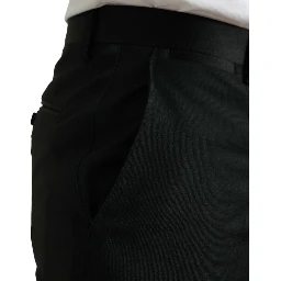 Black Wool Slim Fit Formal Trouser Dress Pants