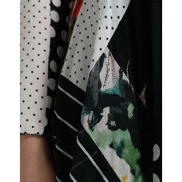 Multicolor Patchwork Floral Leopard Dress