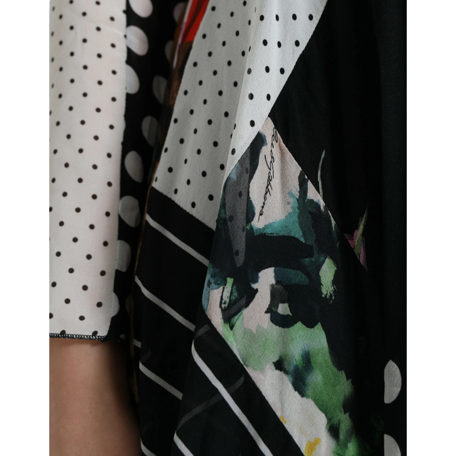 Multicolor Patchwork Floral Leopard Dress