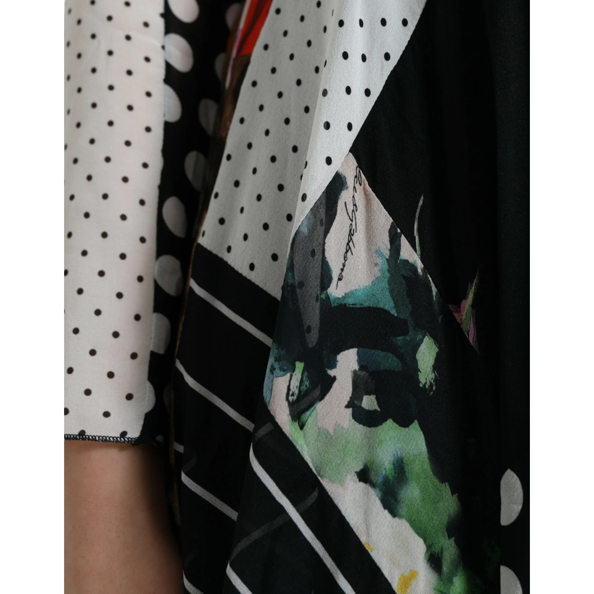 Multicolor Patchwork Floral Leopard Dress