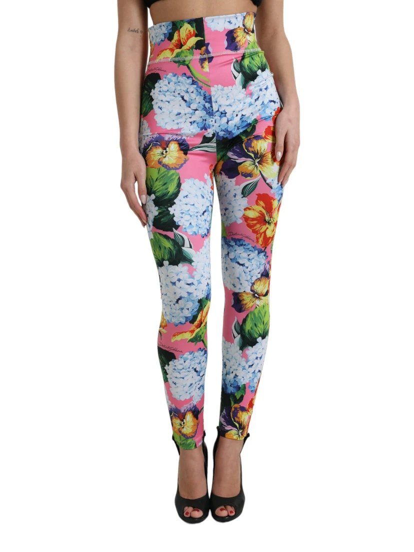 Multicolor Floral High Waist Leggings Pants