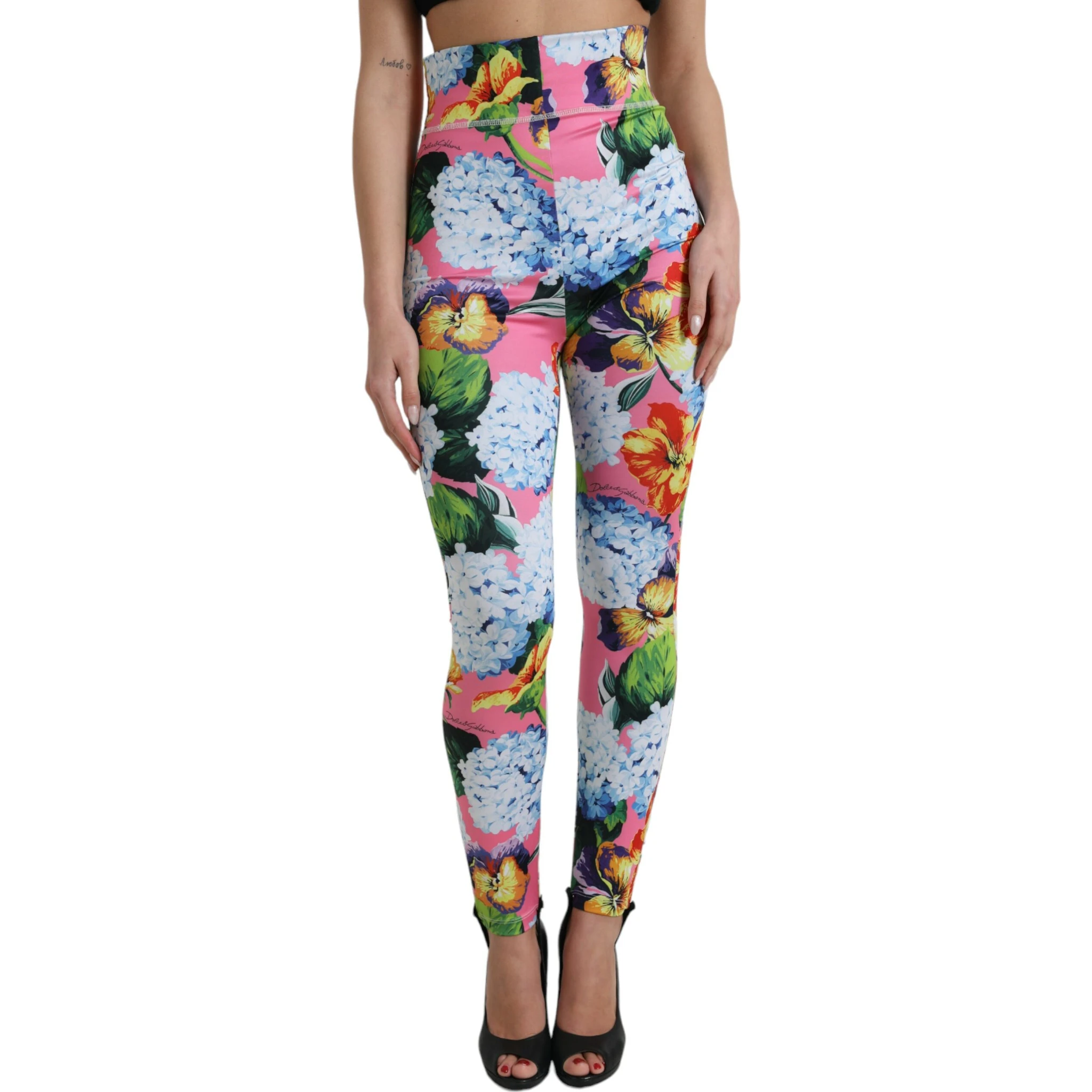 Multicolor Floral High Waist Leggings Pants