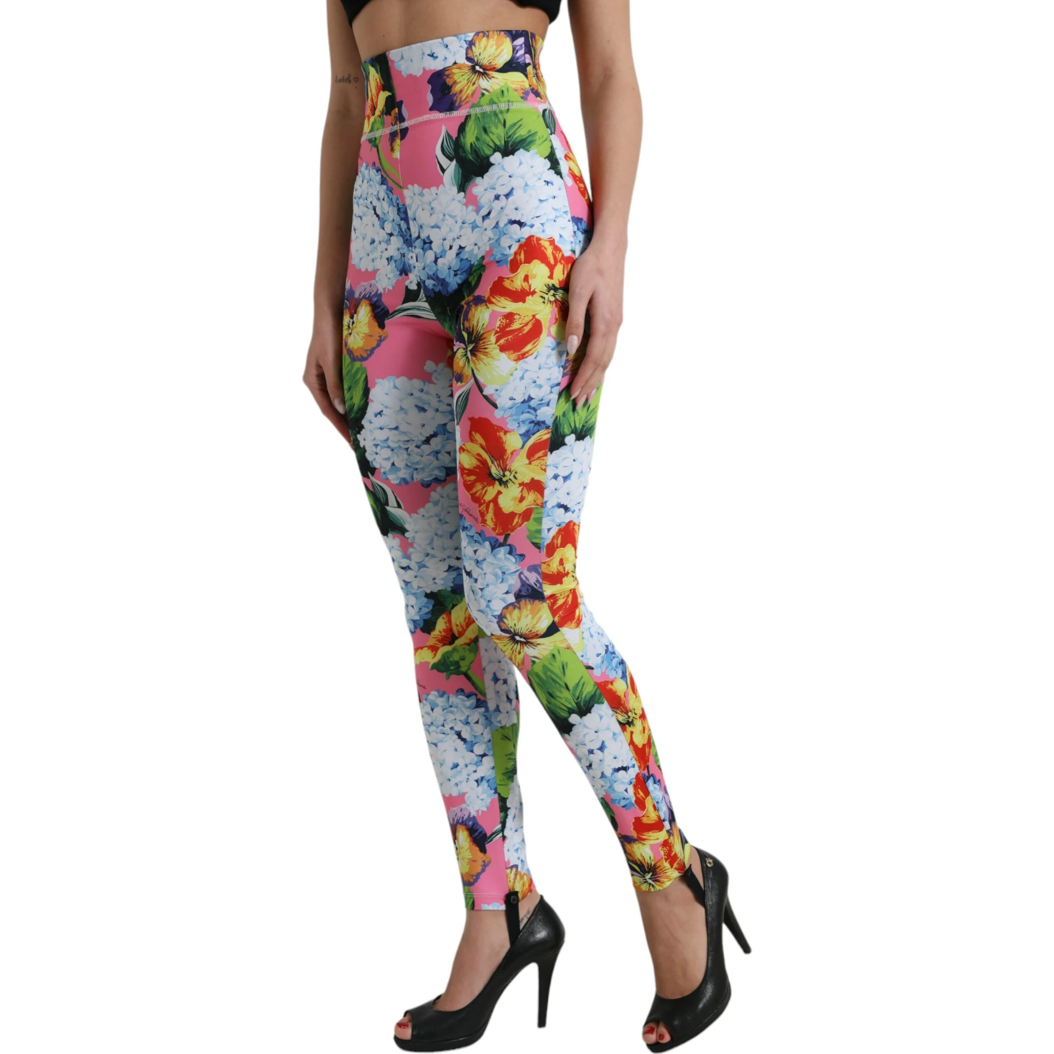 Multicolor Floral High Waist Leggings Pants