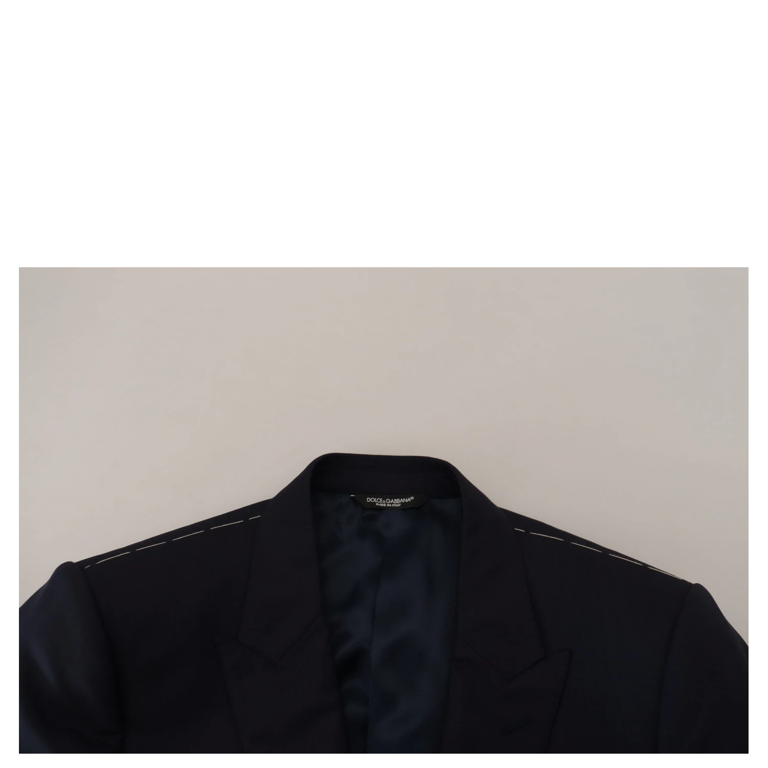 Blue Wool Single Breasted Coat Blazer