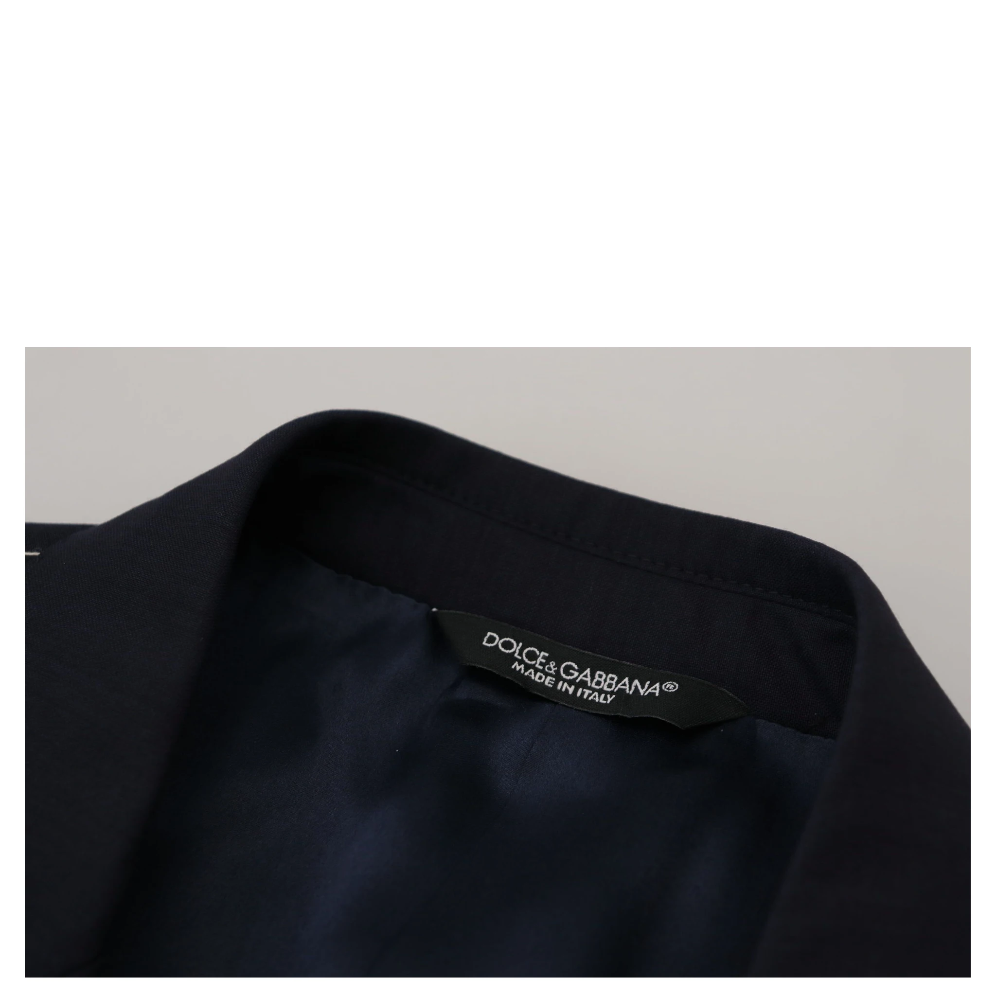 Blue Wool Single Breasted Coat Blazer