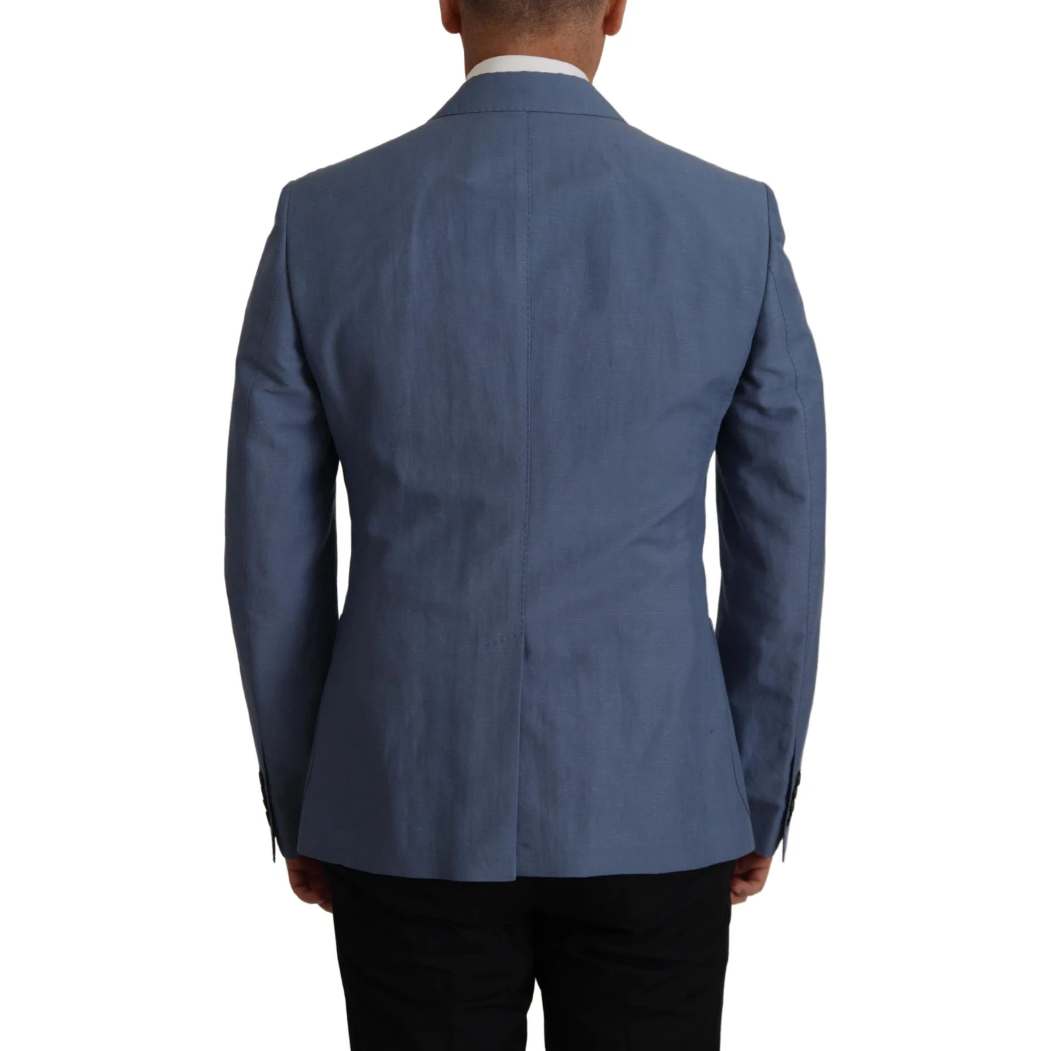 Blue Single Breasted Logo Blazer Jacket