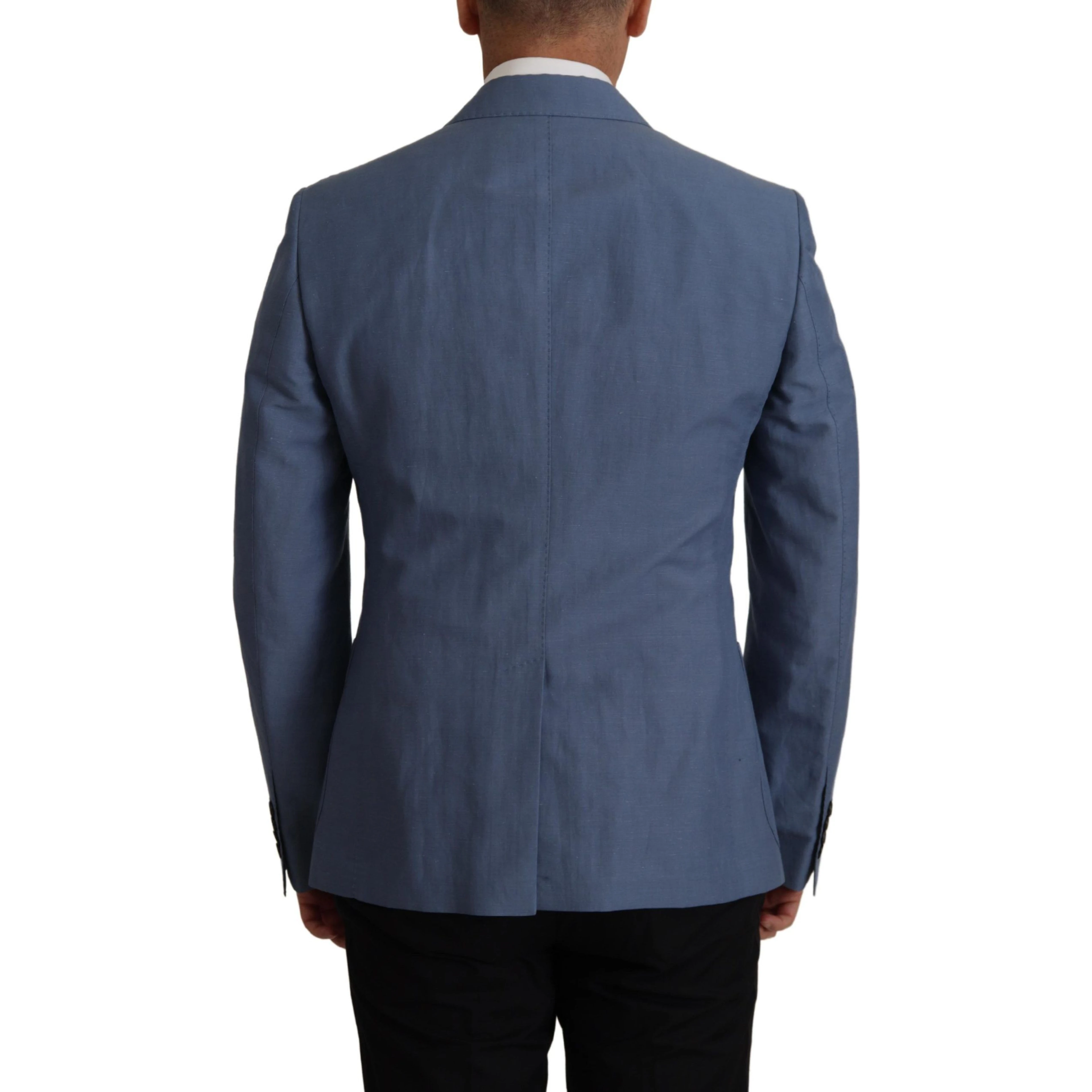Blue Single Breasted Logo Blazer Jacket