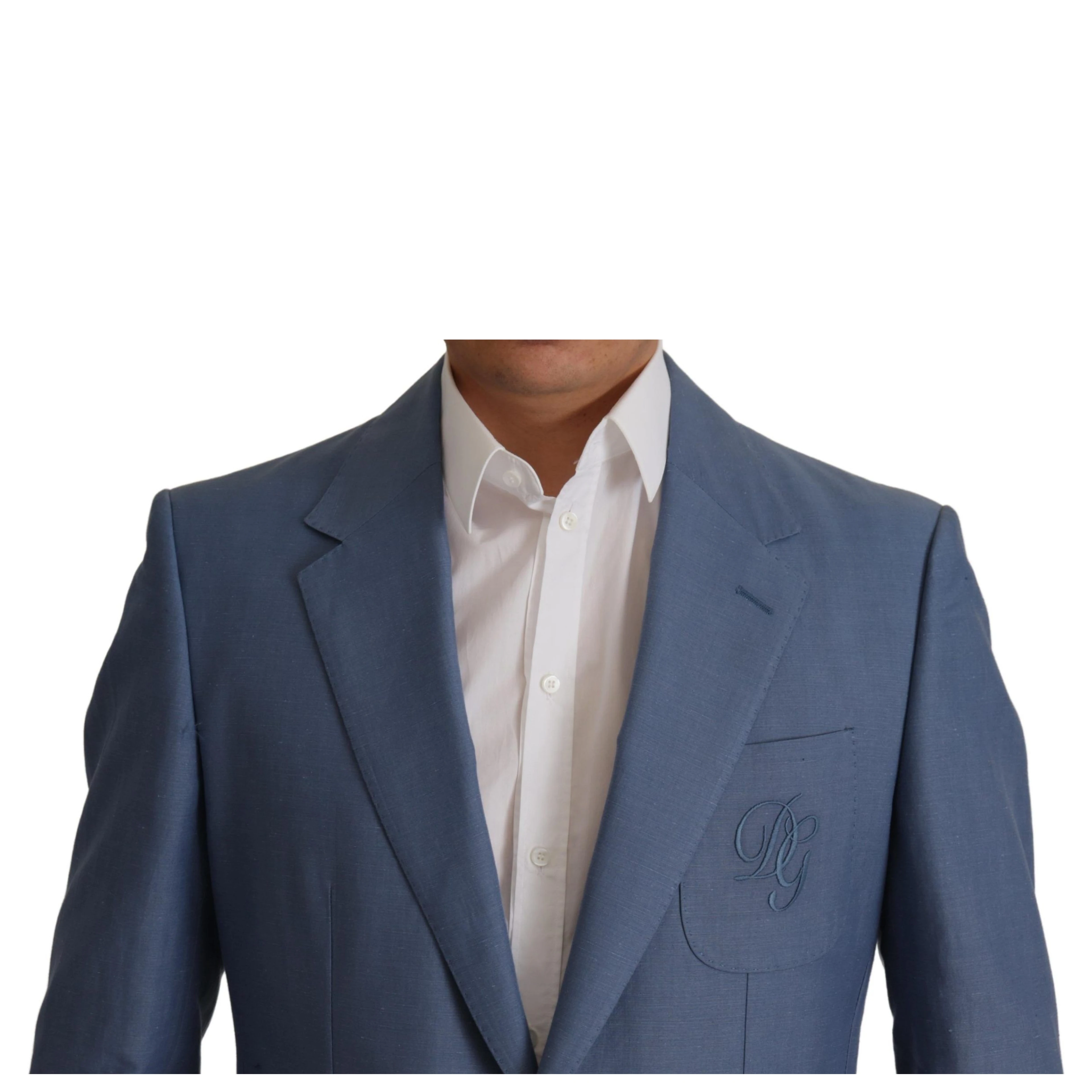 Blue Single Breasted Logo Blazer Jacket