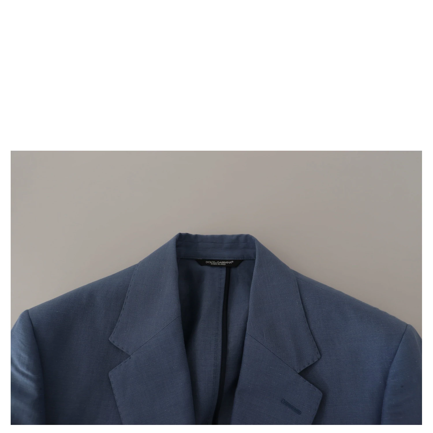 Blue Single Breasted Logo Blazer Jacket
