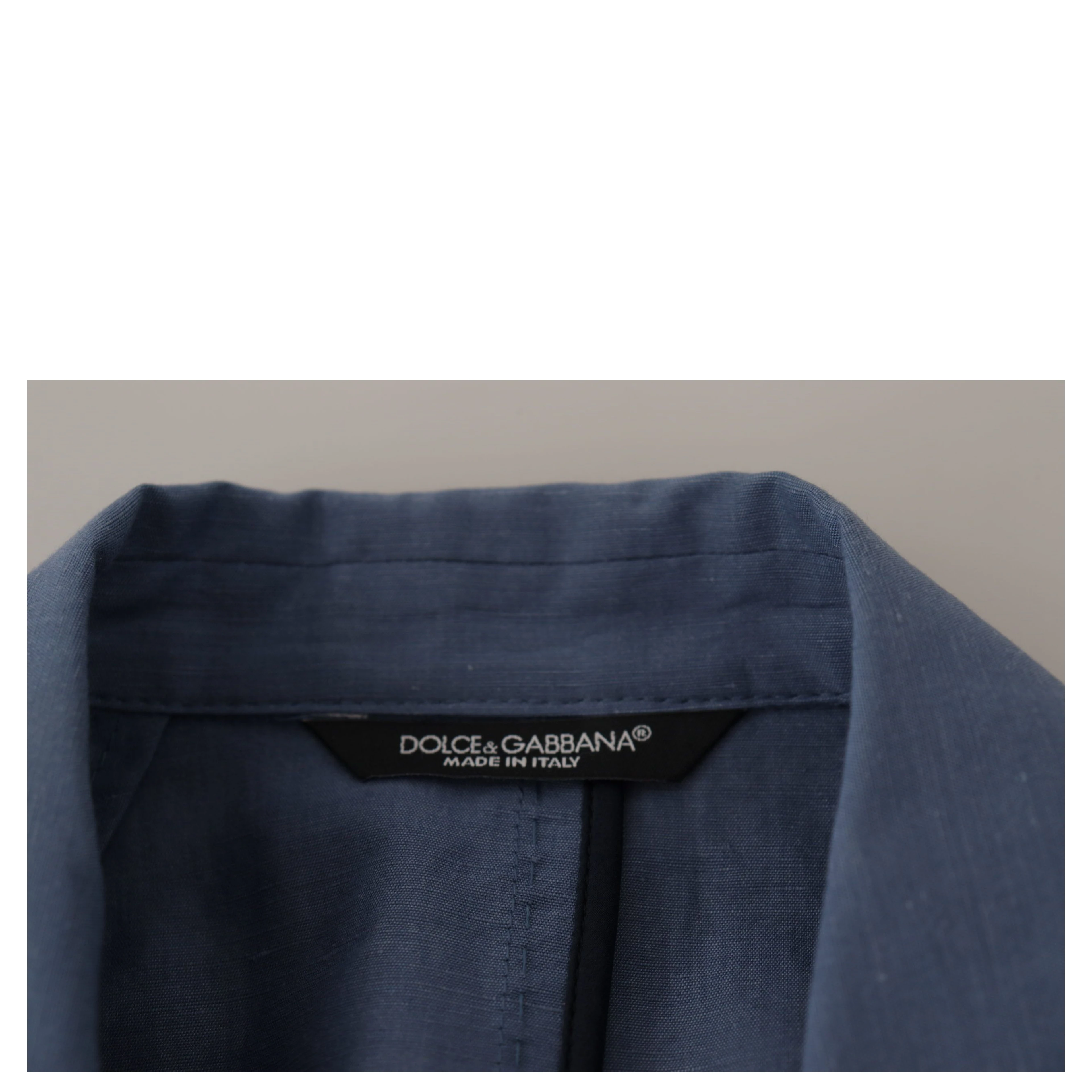Blue Single Breasted Logo Blazer Jacket