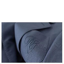 Blue Single Breasted Logo Blazer Jacket