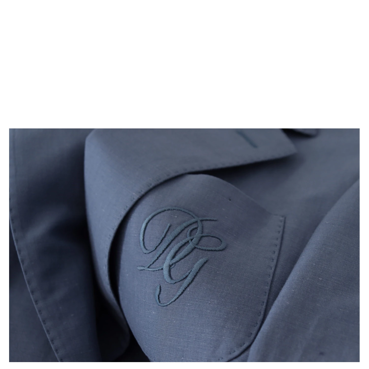 Blue Single Breasted Logo Blazer Jacket
