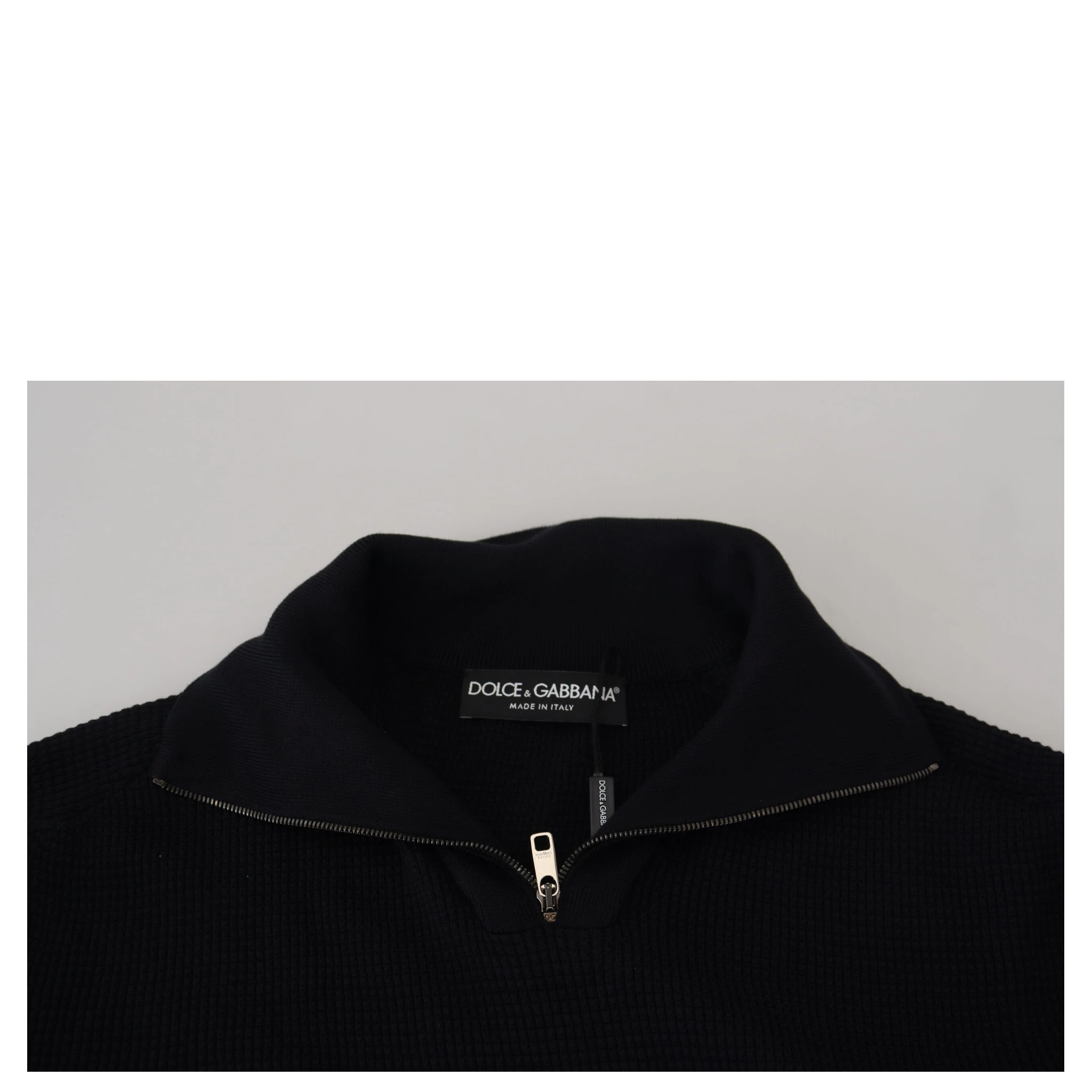 Black Silk Turtle Neck Pullover Sweater