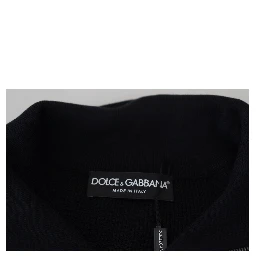 Black Silk Turtle Neck Pullover Sweater