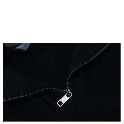 Black Silk Turtle Neck Pullover Sweater