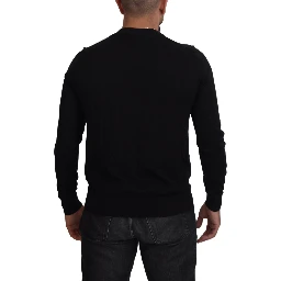 Black Cashmere Button Down Cardigan Sweater