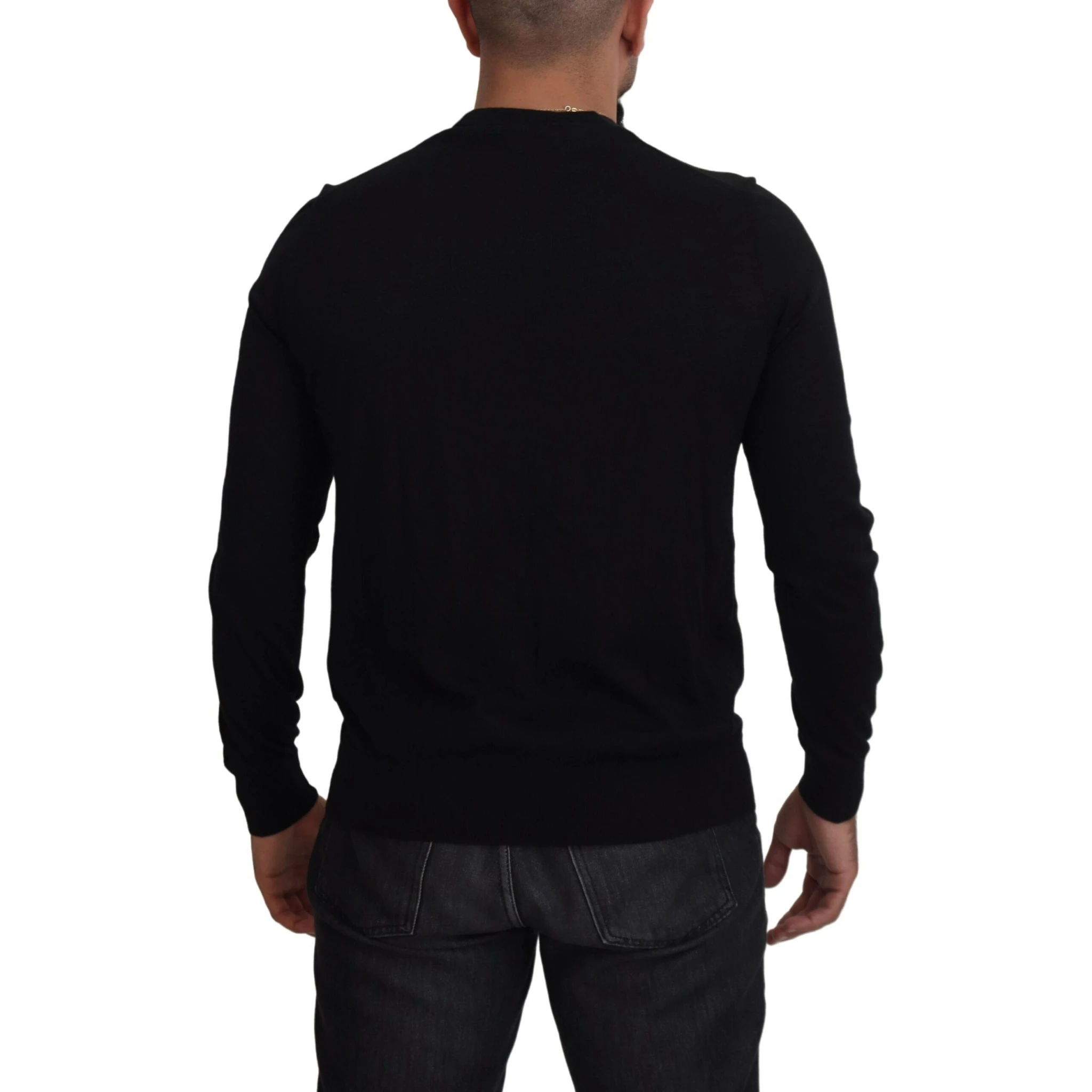 Black Cashmere Button Down Cardigan Sweater