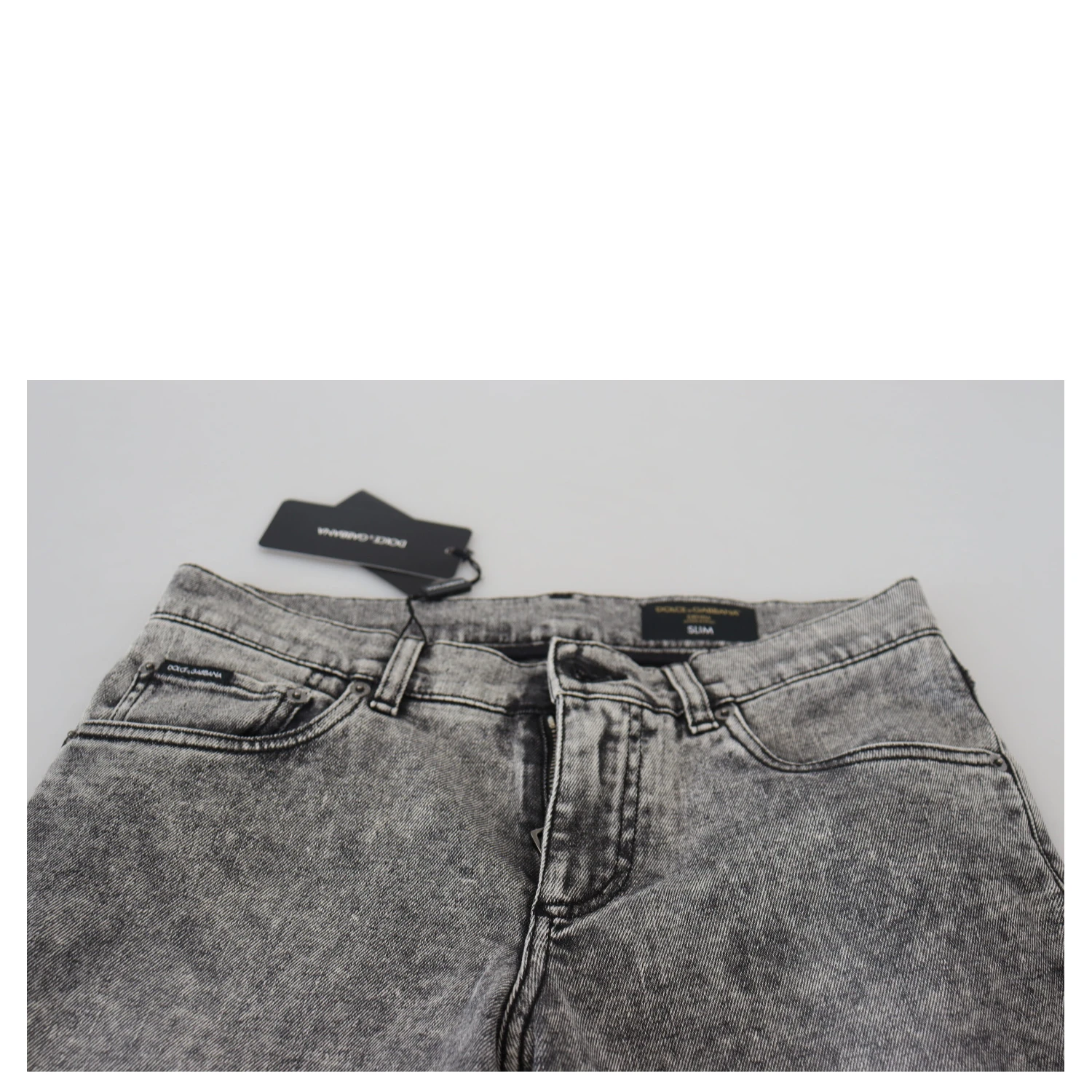 Grey Washed Cotton Slim Fit Men Denim Jeans