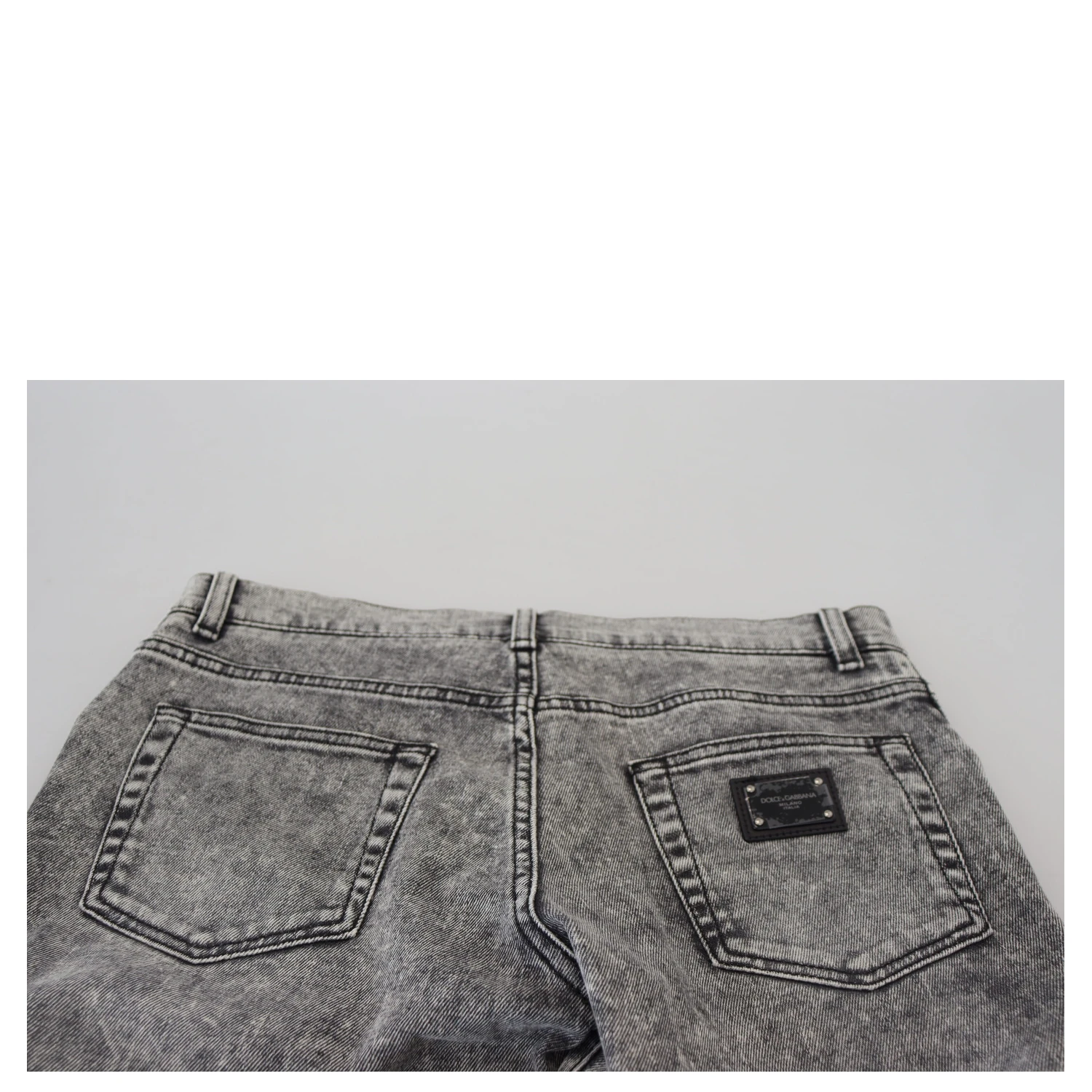Grey Washed Cotton Slim Fit Men Denim Jeans