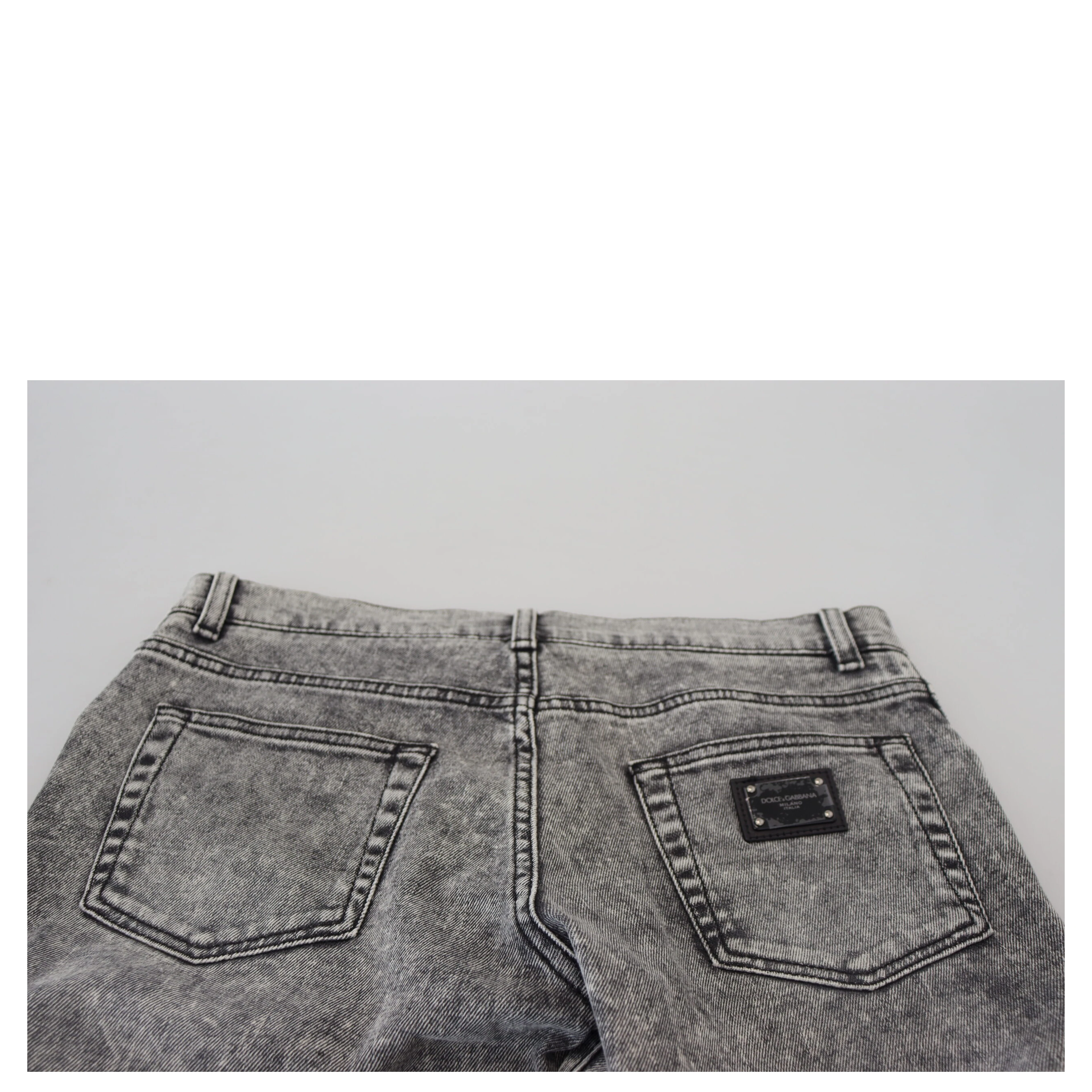 Grey Washed Cotton Slim Fit Men Denim Jeans