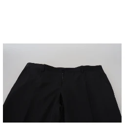 Black Wool Chino Dress Formal Pants