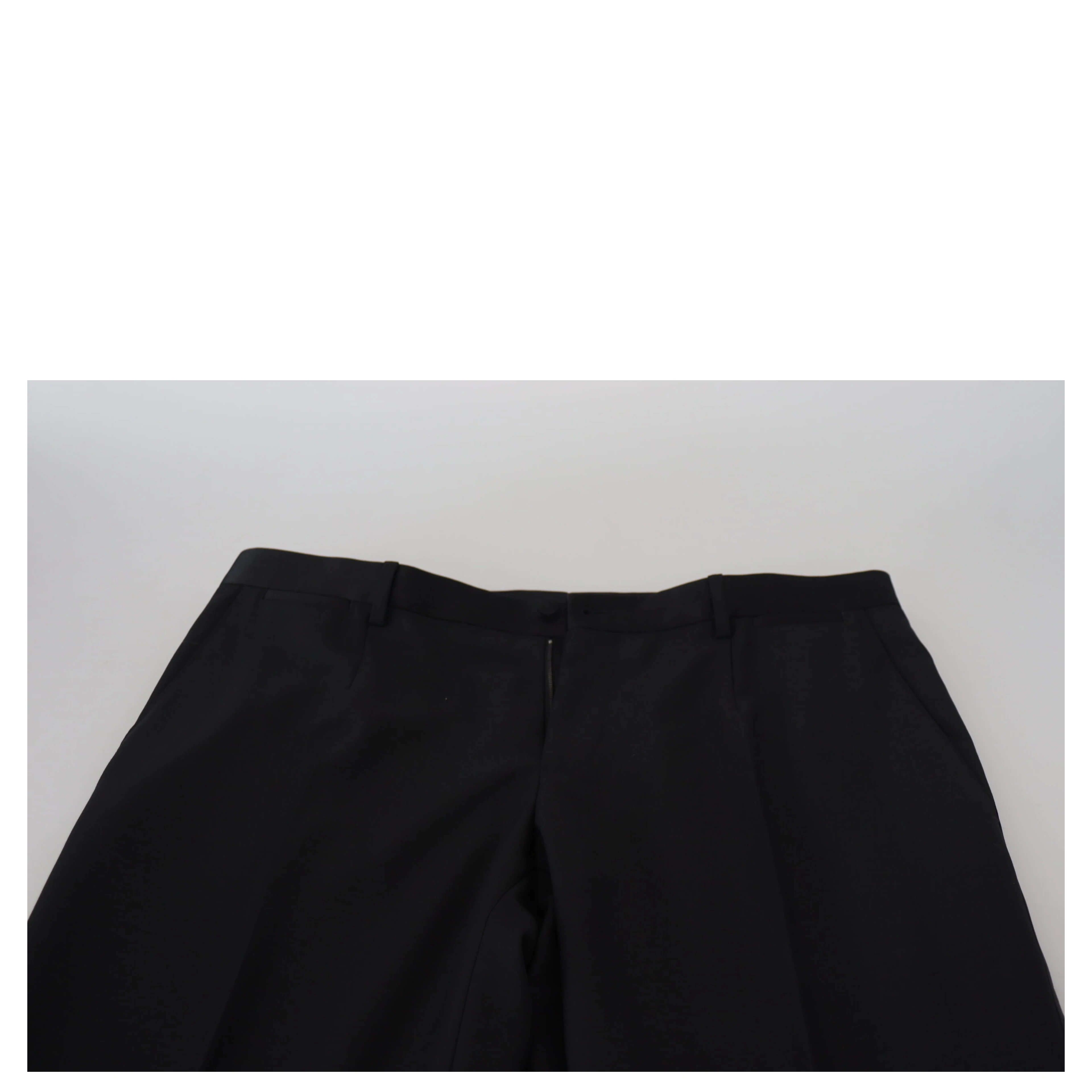 Black Wool Chino Dress Formal Pants