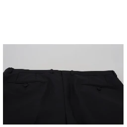 Black Wool Chino Dress Formal Pants