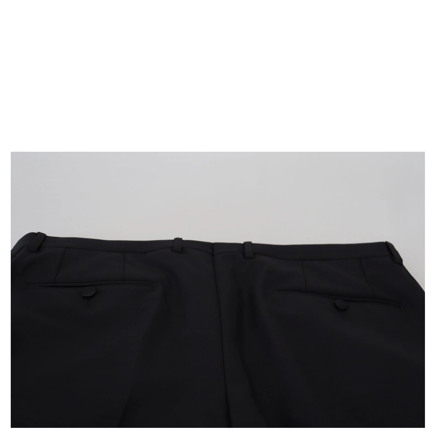 Black Wool Chino Dress Formal Pants