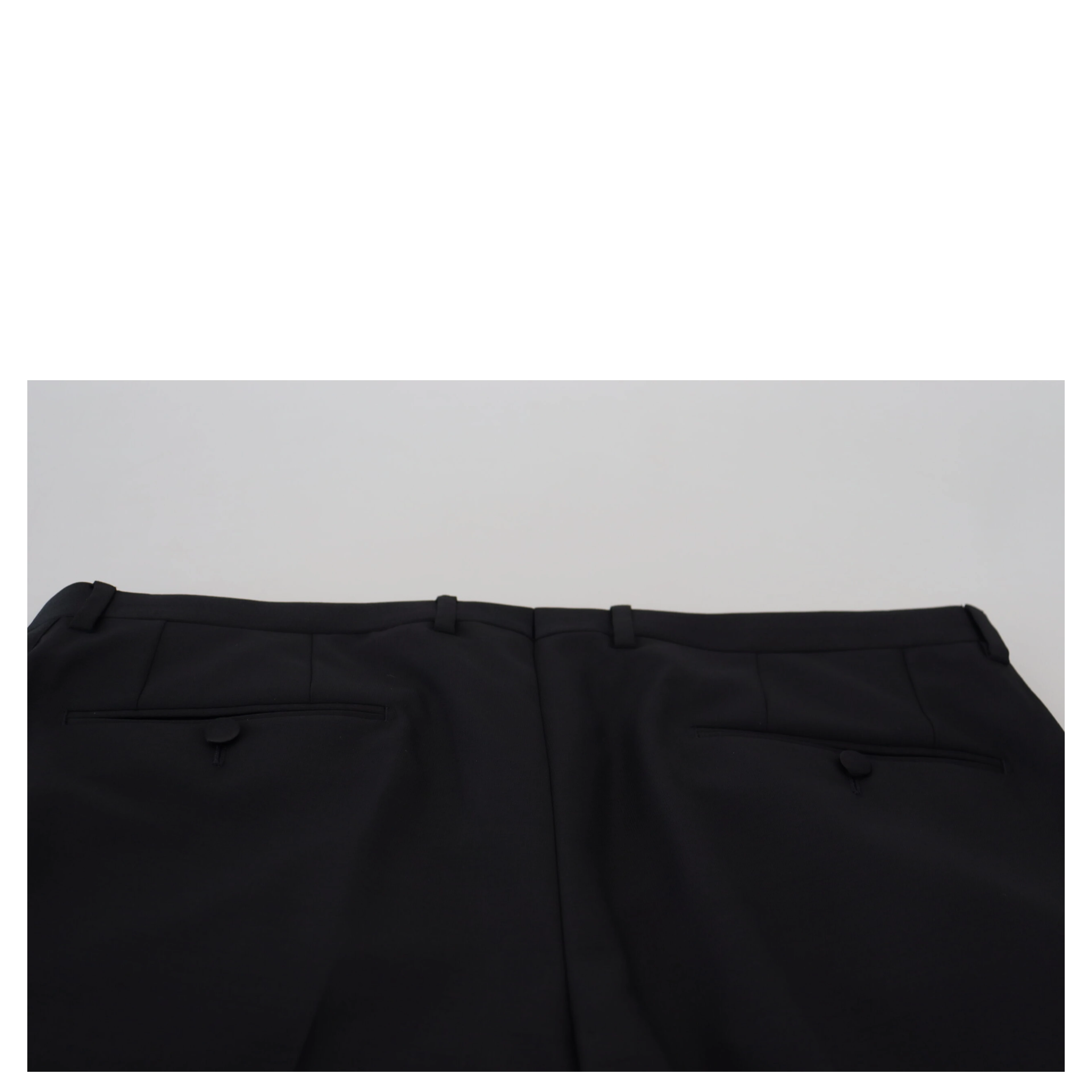 Black Wool Chino Dress Formal Pants