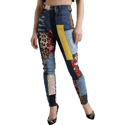Multicolor Patchwork GRACE Skinny Denim Jeans