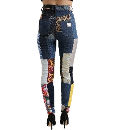 Multicolor Patchwork GRACE Skinny Denim Jeans