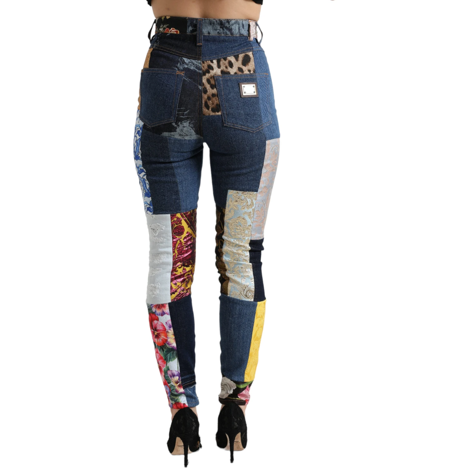 Multicolor Patchwork GRACE Skinny Denim Jeans