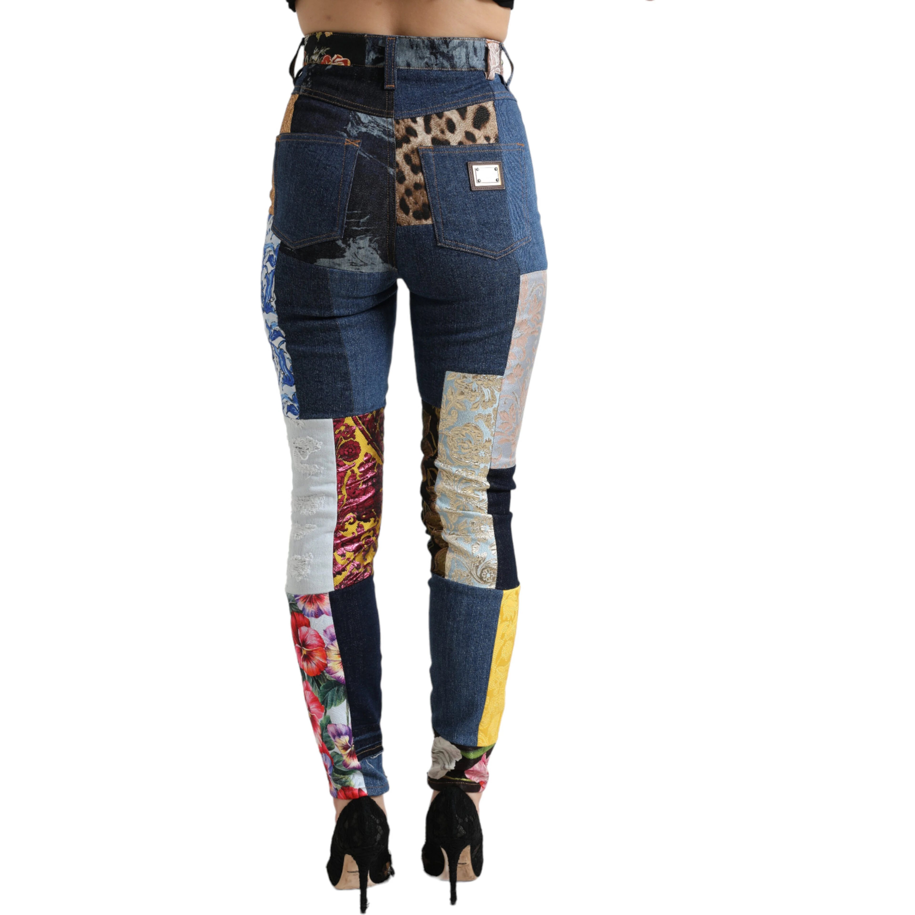 Multicolor Patchwork GRACE Skinny Denim Jeans