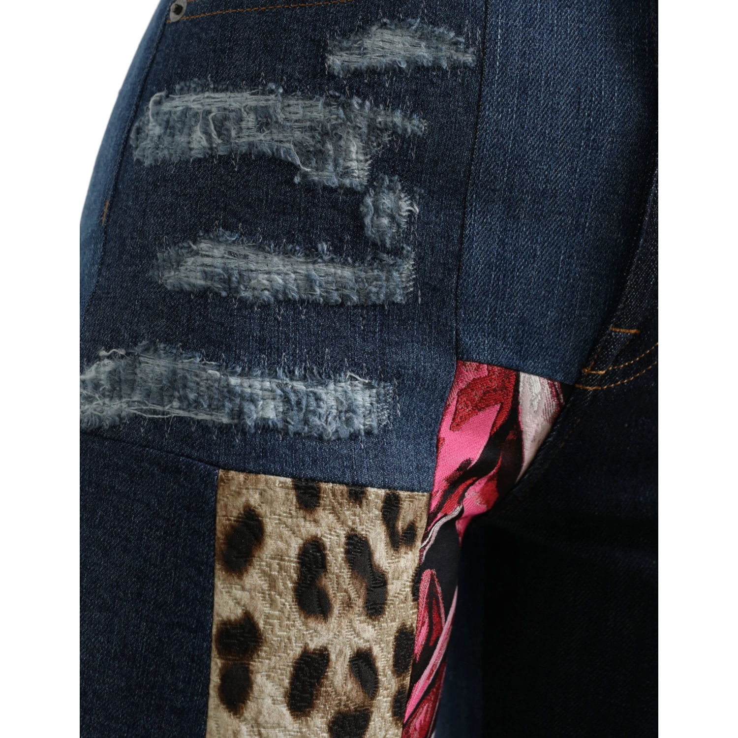 Multicolor Patchwork GRACE Skinny Denim Jeans