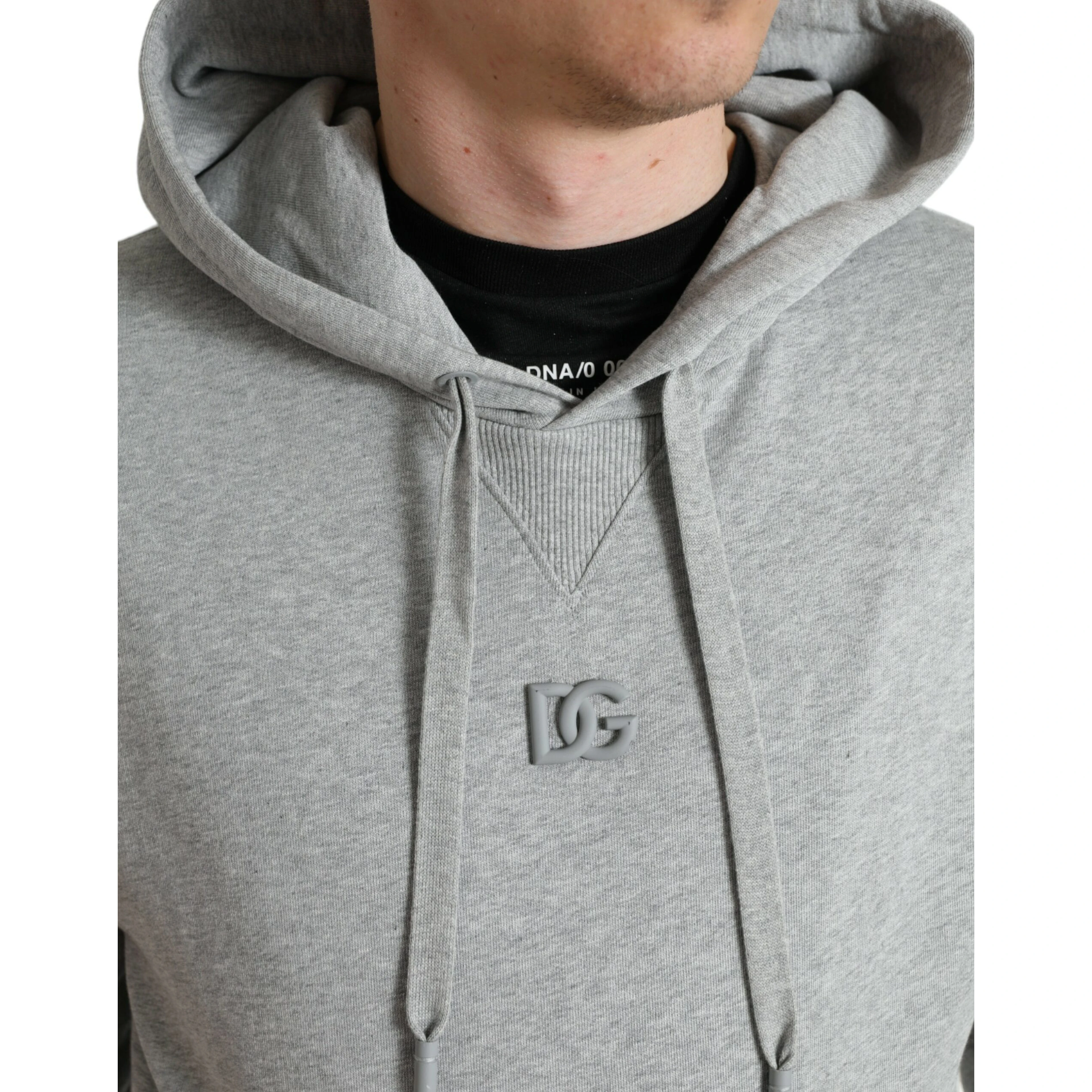 Gray Cotton Logo Hooded Sweatshirt Sweater