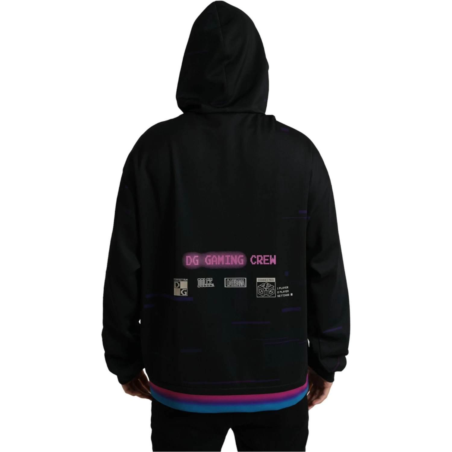Black Logo Print Hooded Sweatshirt Sweater
